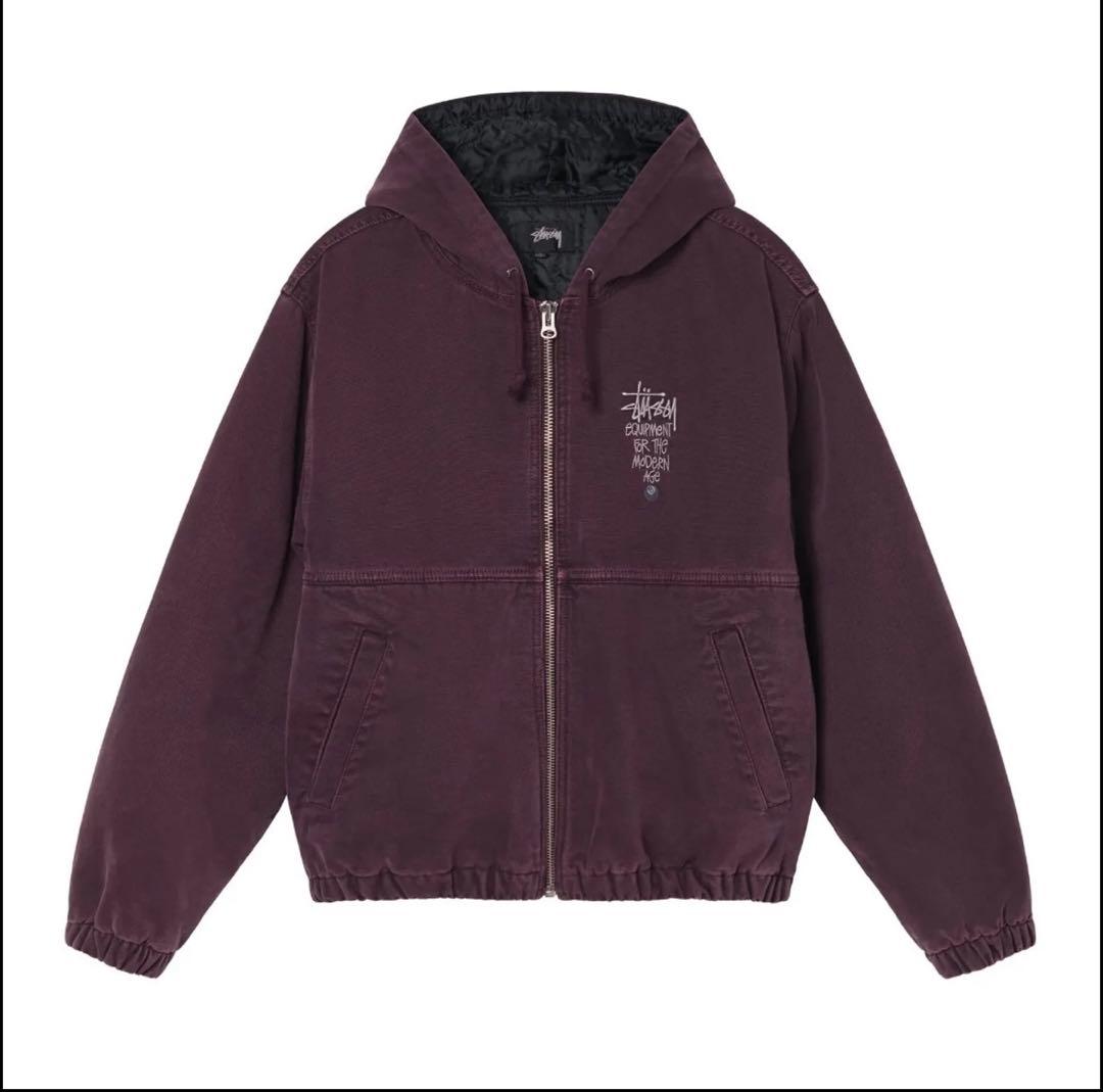 Stussy Quality Workgear M バーガンディジャケット