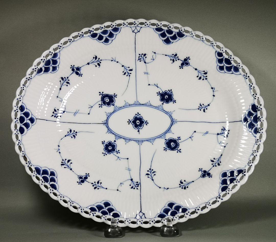 Antiq.RC ブルーフルーテッド　フルレース　オーバルディッシュ