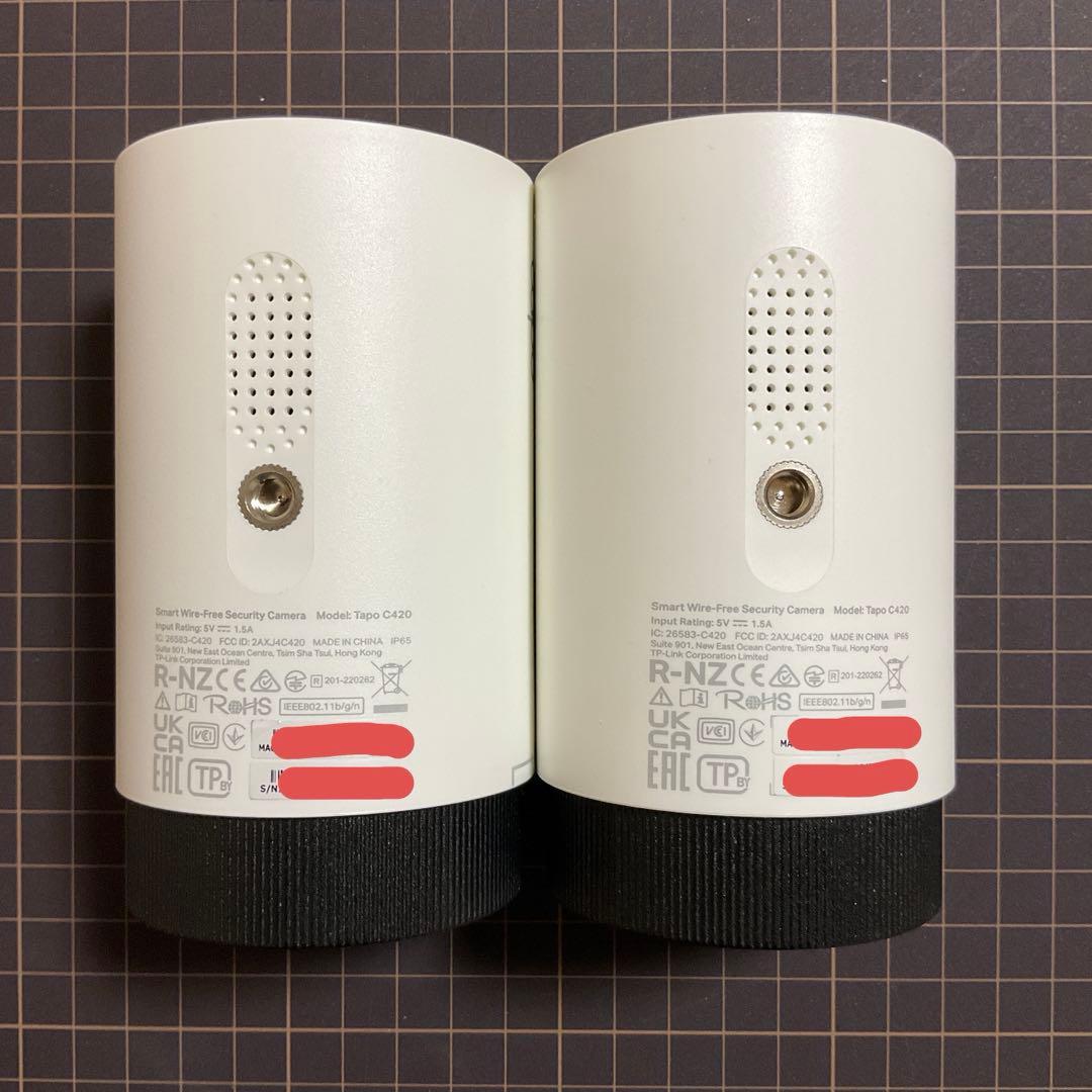 屋外防犯カメラ Tapo C420・ソーラーパネル Tapo A200　2セット