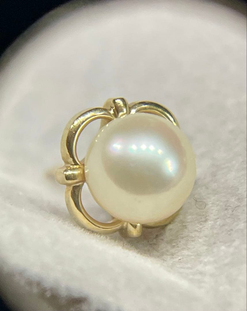 ヴィンテージ ミキモト アコヤパール　ピンブローチ　タイタック M K14 刻印