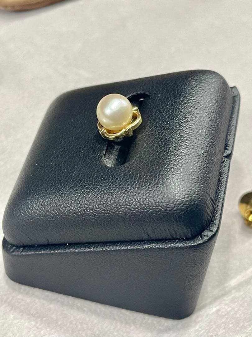 ヴィンテージ ミキモト アコヤパール　ピンブローチ　タイタック M K14 刻印