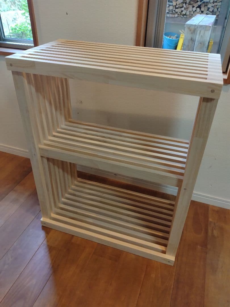 木製　ハンドメイド　オーダー　格子　棚　アクアラック　シェルフ　水槽台　金魚