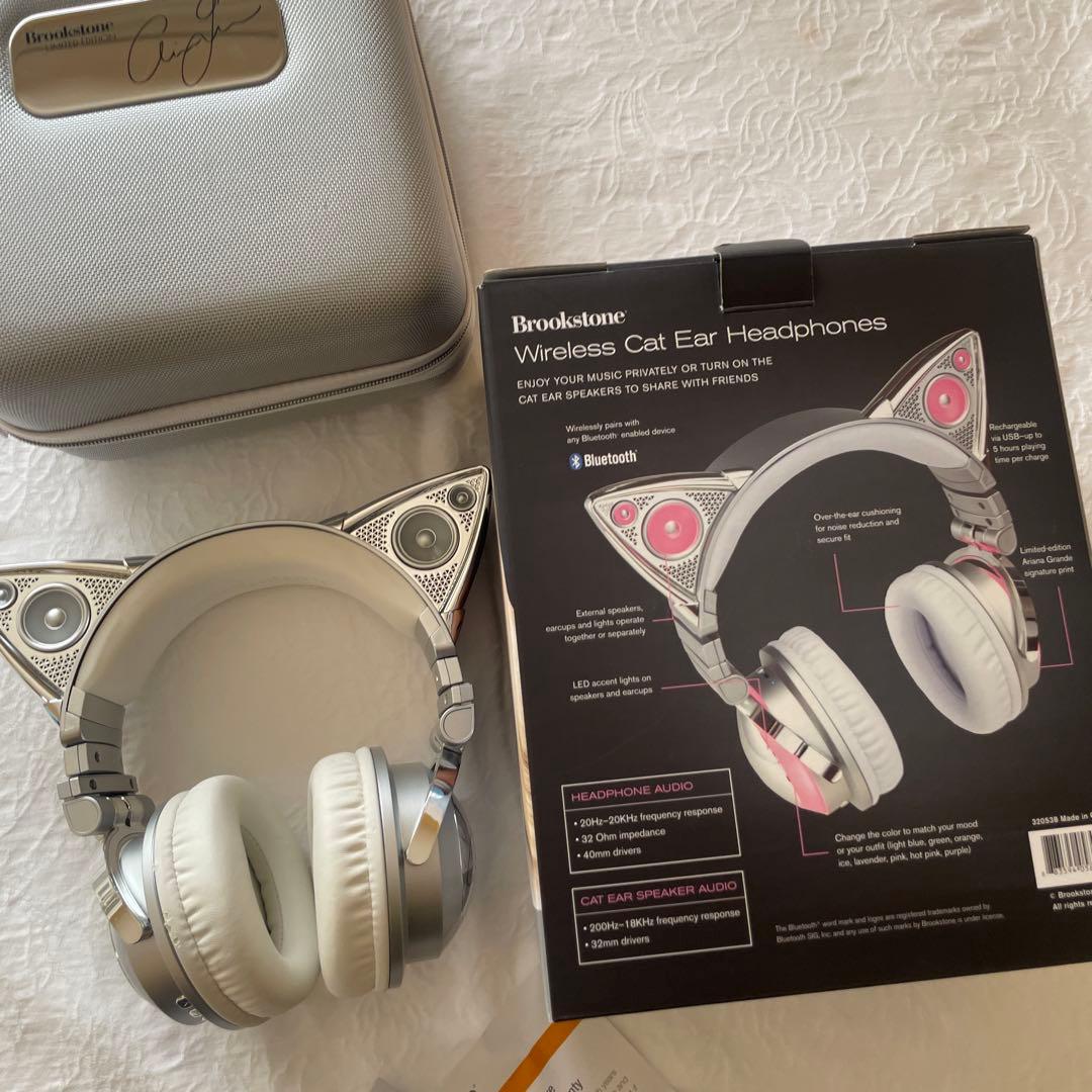Brookstone Ariana アリアナ ワイヤレス 猫耳ヘッドホン 限定版