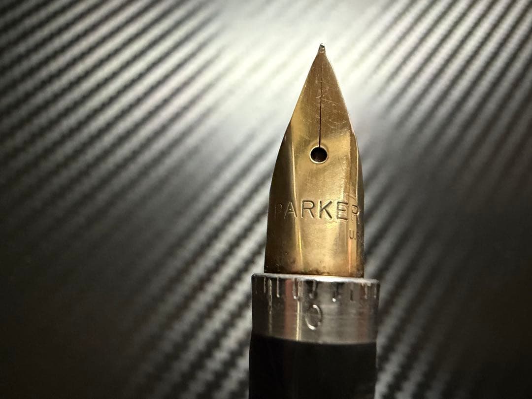 極美 パーカー 75 シズレ スターリングシルバー フラットトップ XF 万年筆