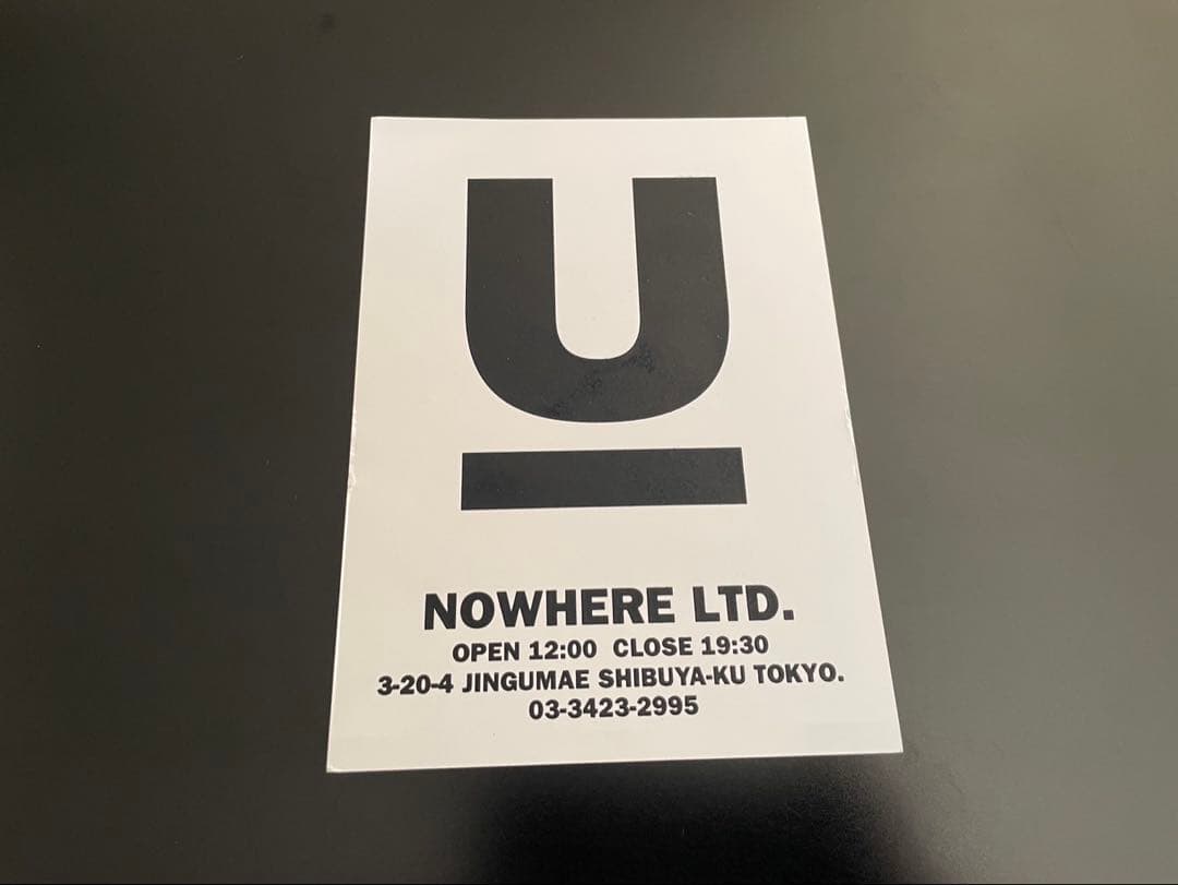 『貴重　NOWHERE LTD.OPEN案内ハガキ 』