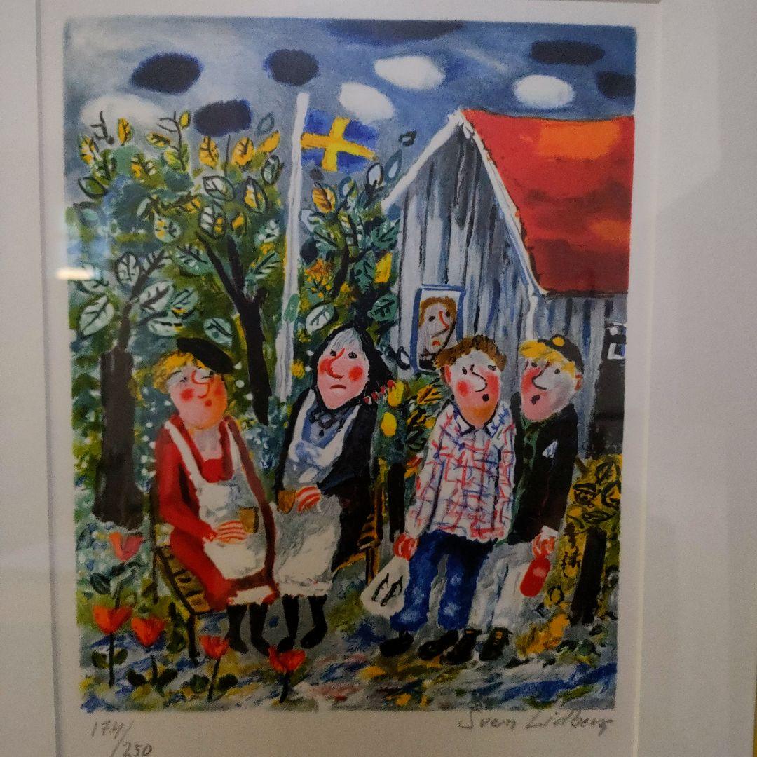 Sven Lidberg リトグラフ　スウェーデン画家