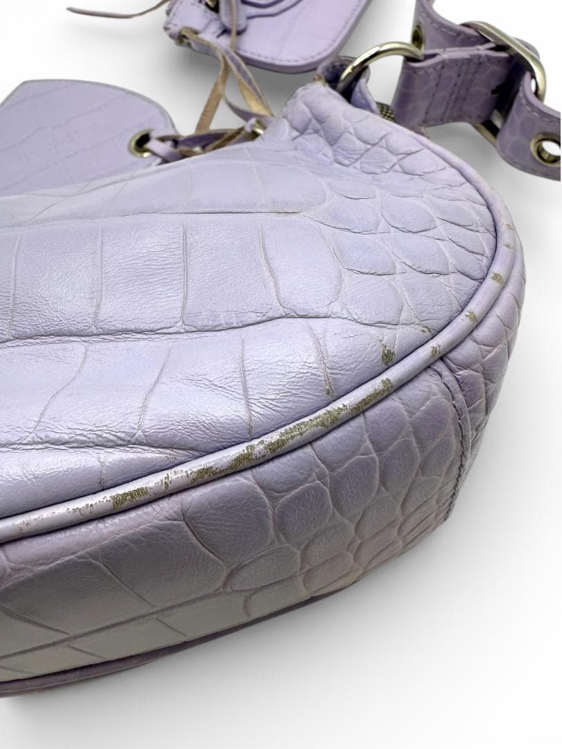 BALENCIAGA Le Cagole XS ライラック クロコ型押し