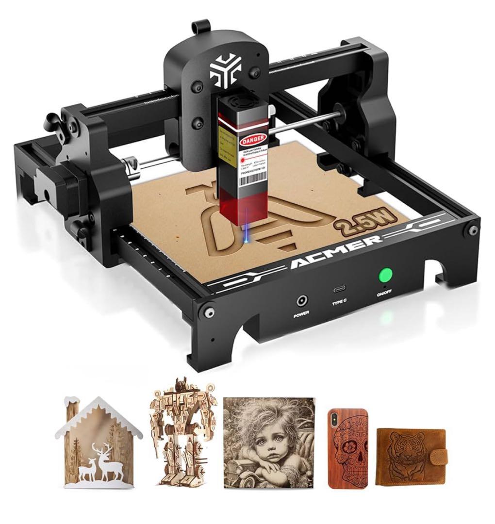 レーザー 彫刻機 初心者 高精度 ミニ 彫刻機 LightBurn と互換性