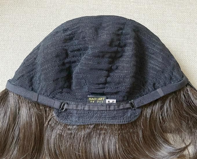 ナオアート(NAO-ART)　人毛MIX　らくらくフィット帽子ウィッグ　栗色