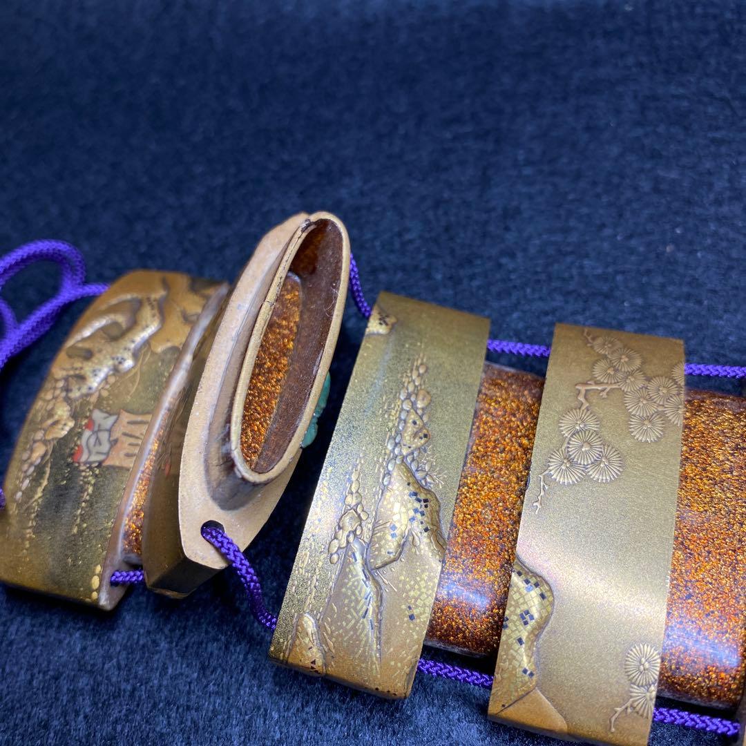 専用　芝山　鹿寿老　蒔絵印籠根付　50g 東Y7-0213☆2Fチヒエ