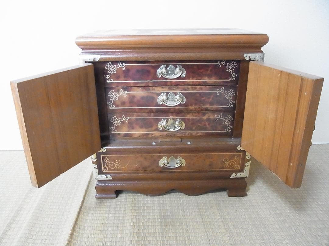 李朝家具　小家具　中国　昭和？　鍵なし　現状品