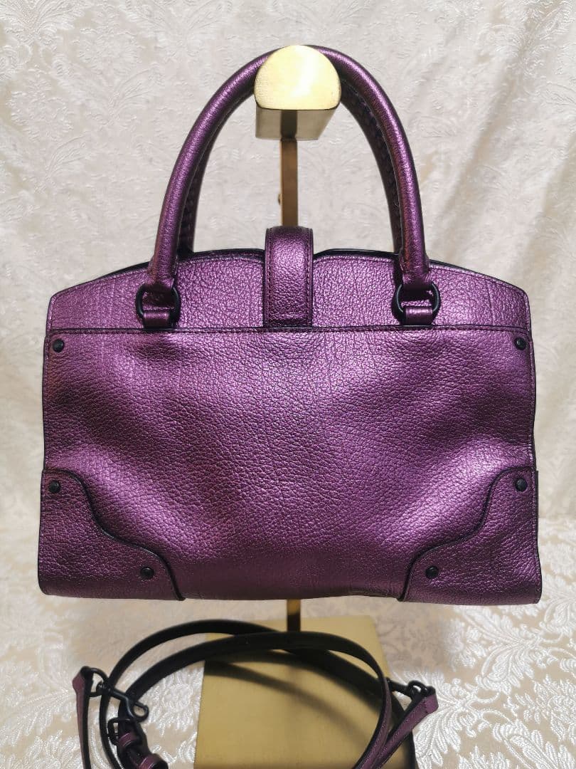 希少　コーチ　COACH　メタリック　パール　2WAY　ショルダー　ハンドバッグ