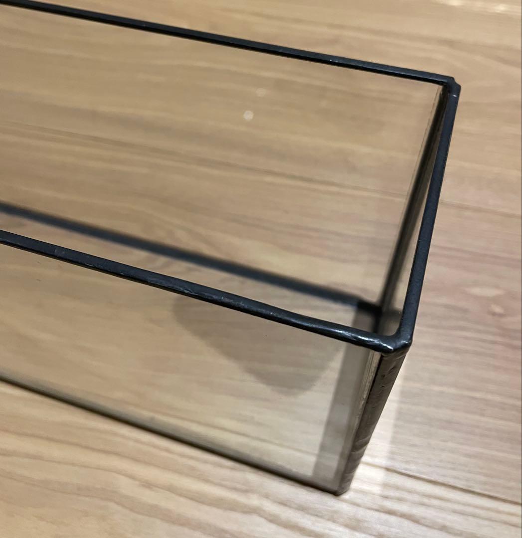 (未使用)ガラス花瓶フラット水槽　横幅60.5cm×縦9cm×高さ15.5cm