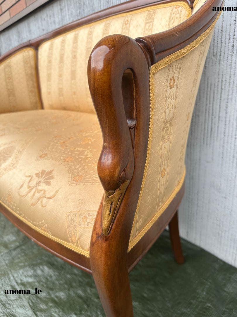 【ソファ】2人掛けソファ　ラウンジチェア　ファブリック　ヨーロピアンクラシカル◎