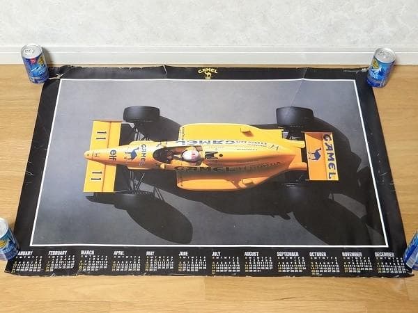 80年代 ロータス ホンダ 100T キャメル ポスター ネルソン・ピケ 中嶋悟
