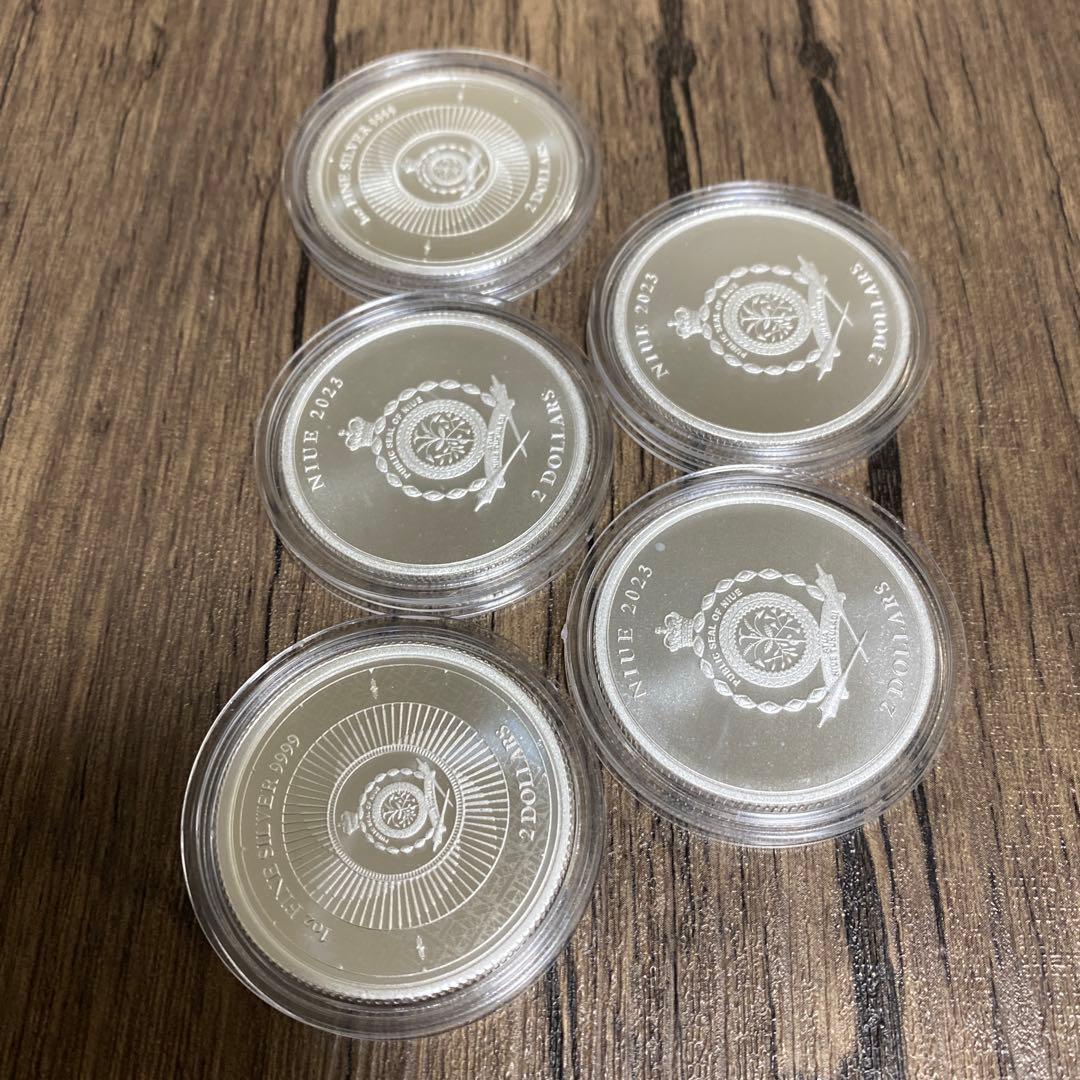 純銀　1オンス 5枚セット NIUE銀貨