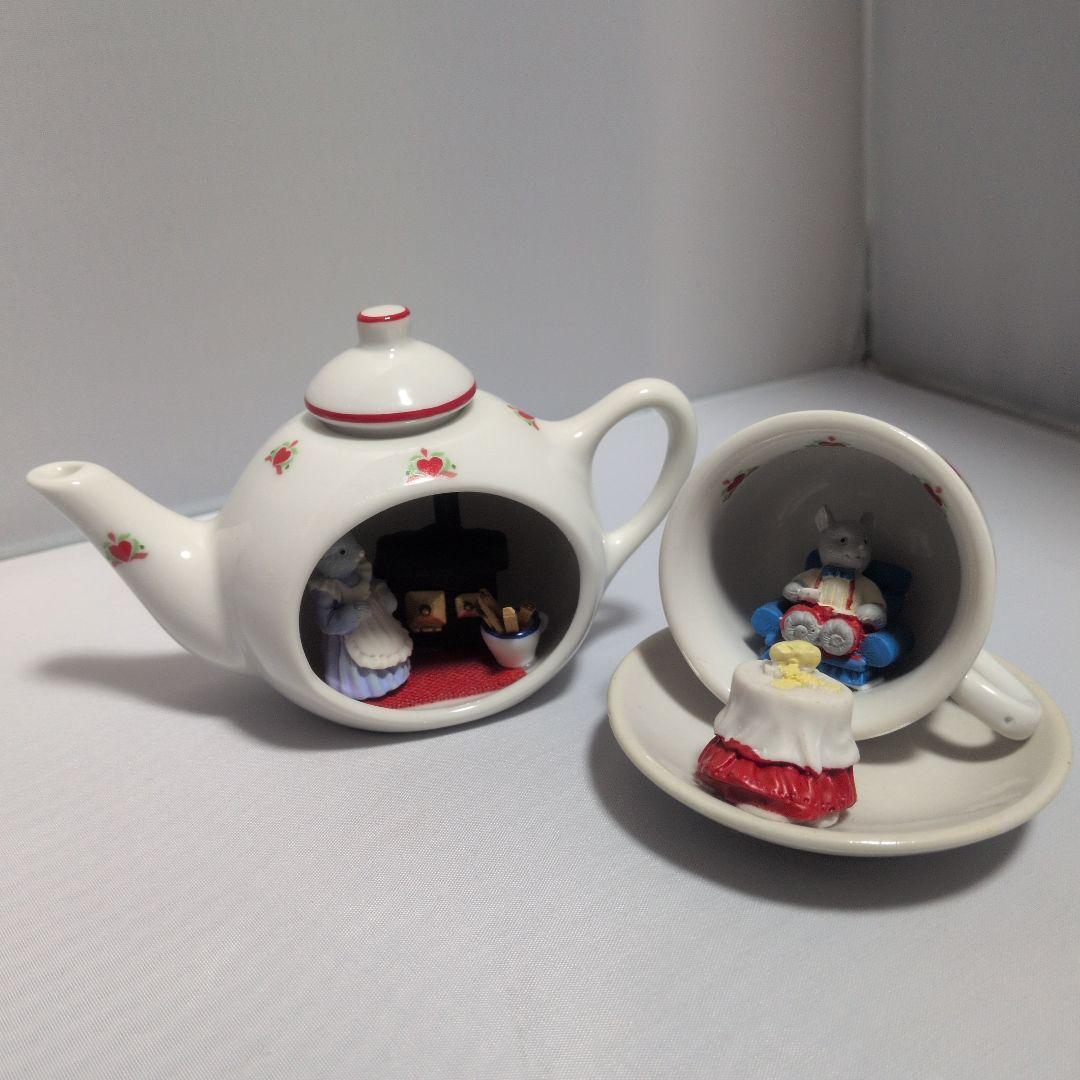 ドイツ製 ロイターポーセリン ミニチュア ポット ティーカップ