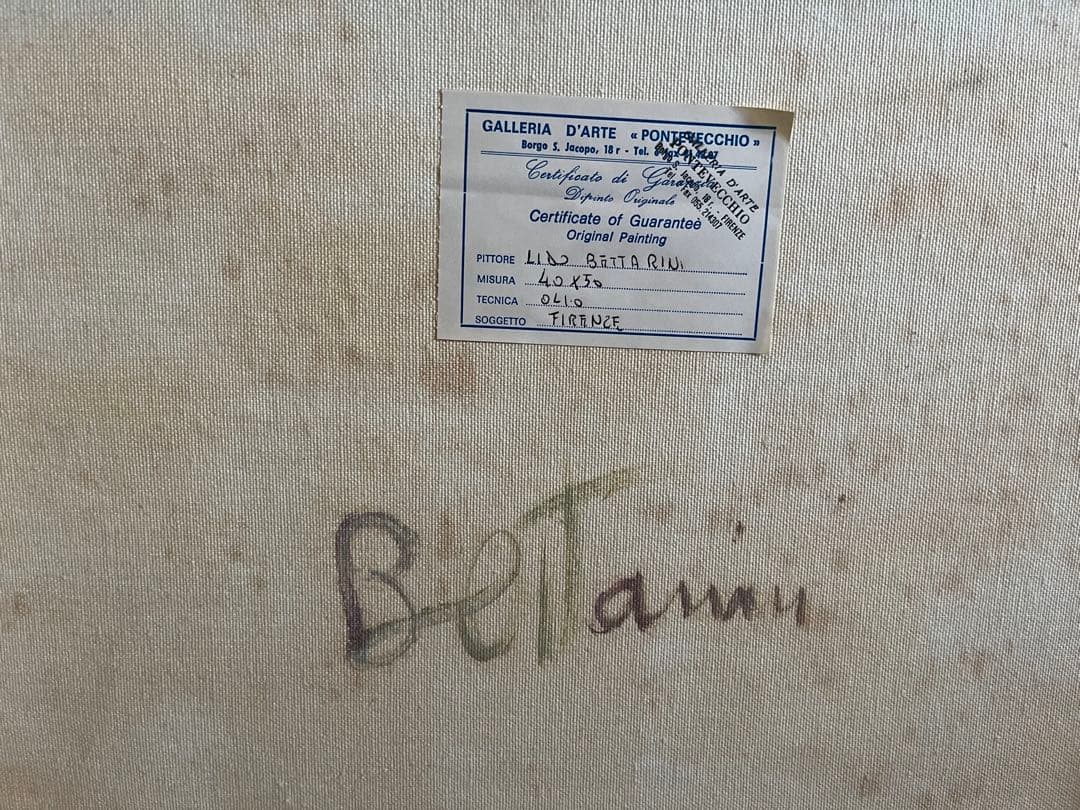 イタリア現代アートFirenze 風景画 油絵 (リド ベッタリーニ)