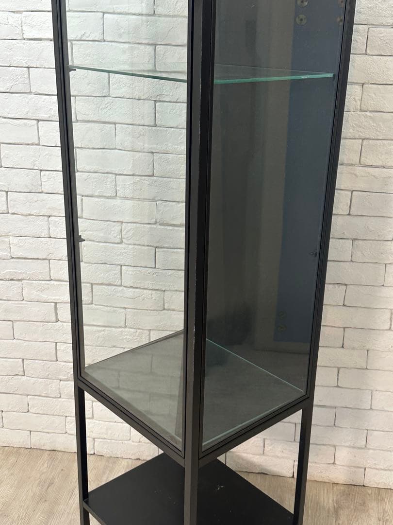 ②【東京都内23区配送無料】イケア　ガラス　コレクション　ケース　キャビネット