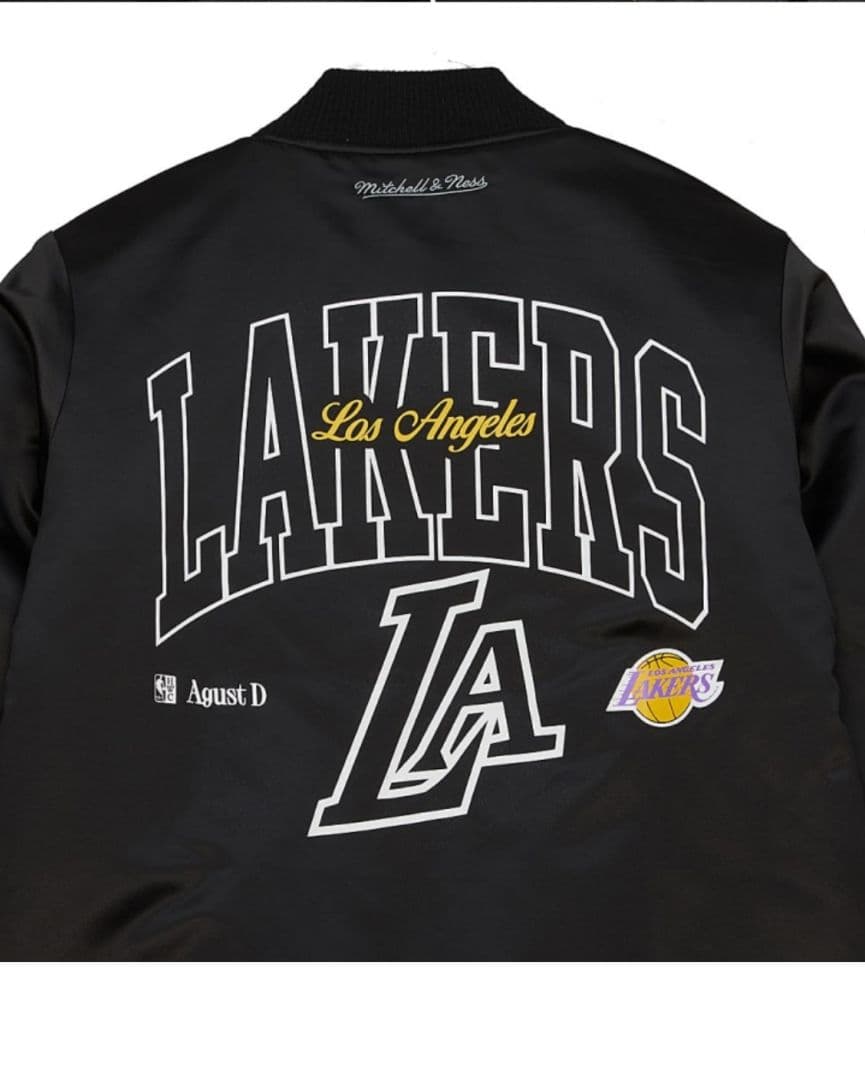 BTS SUGA×NBA GLITCH BOMBER JACKET LAKERS