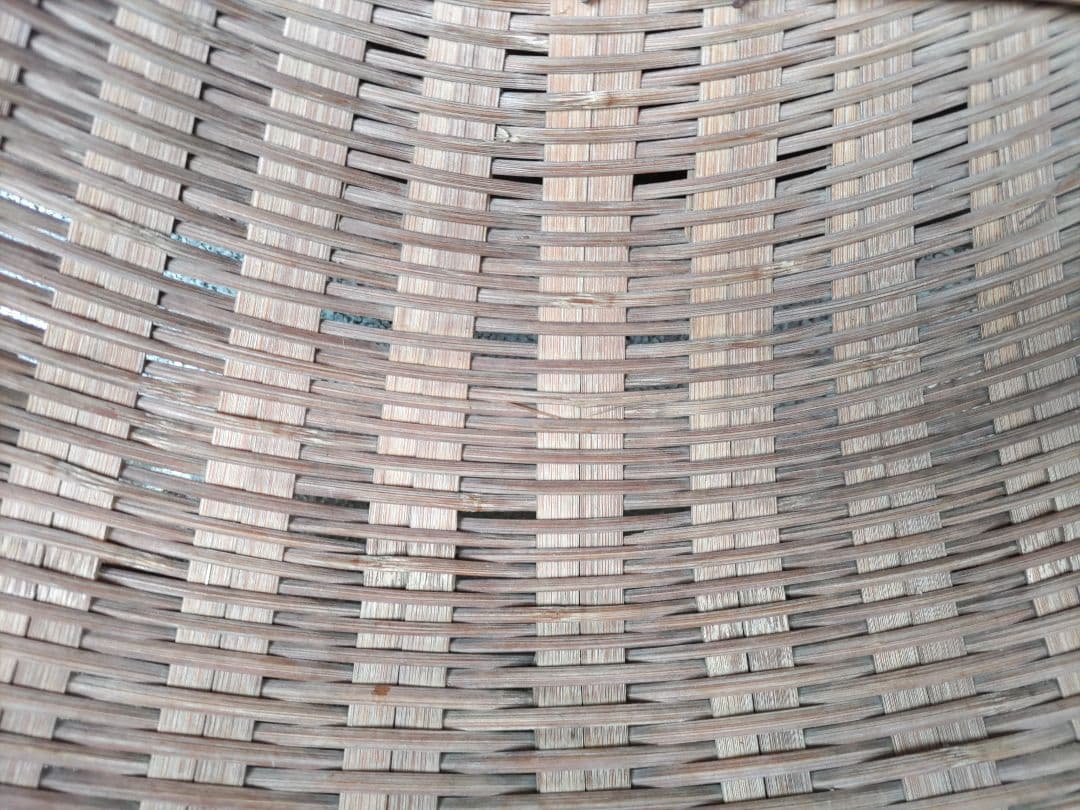 昭和レトロ　特大　丸型　竹ザル　竹かご　竹細工