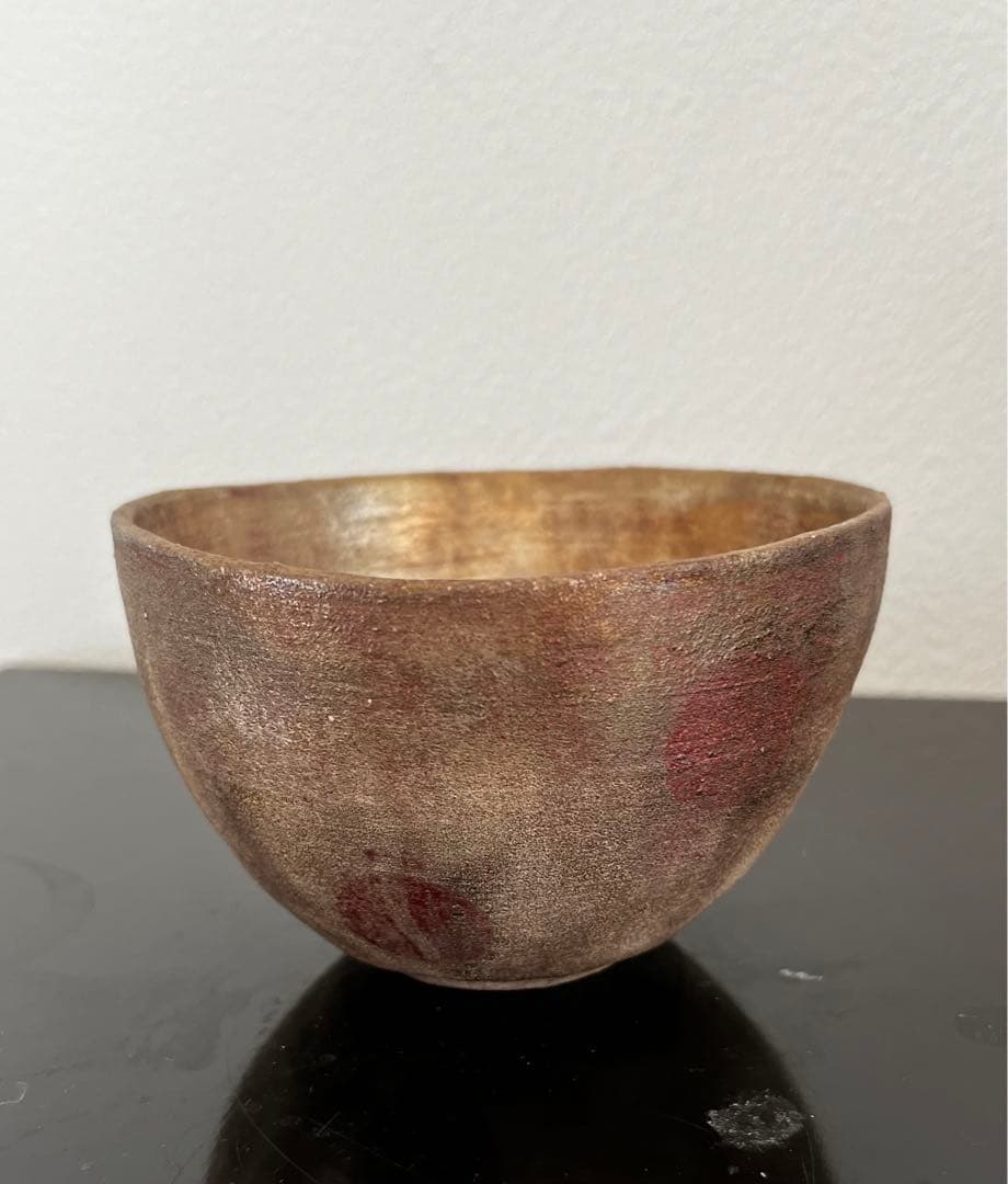 藤平寧　旅茶碗　小服茶碗　茶箱　茶籠　銀彩　ドット柄　ヴィンテージ　茶道