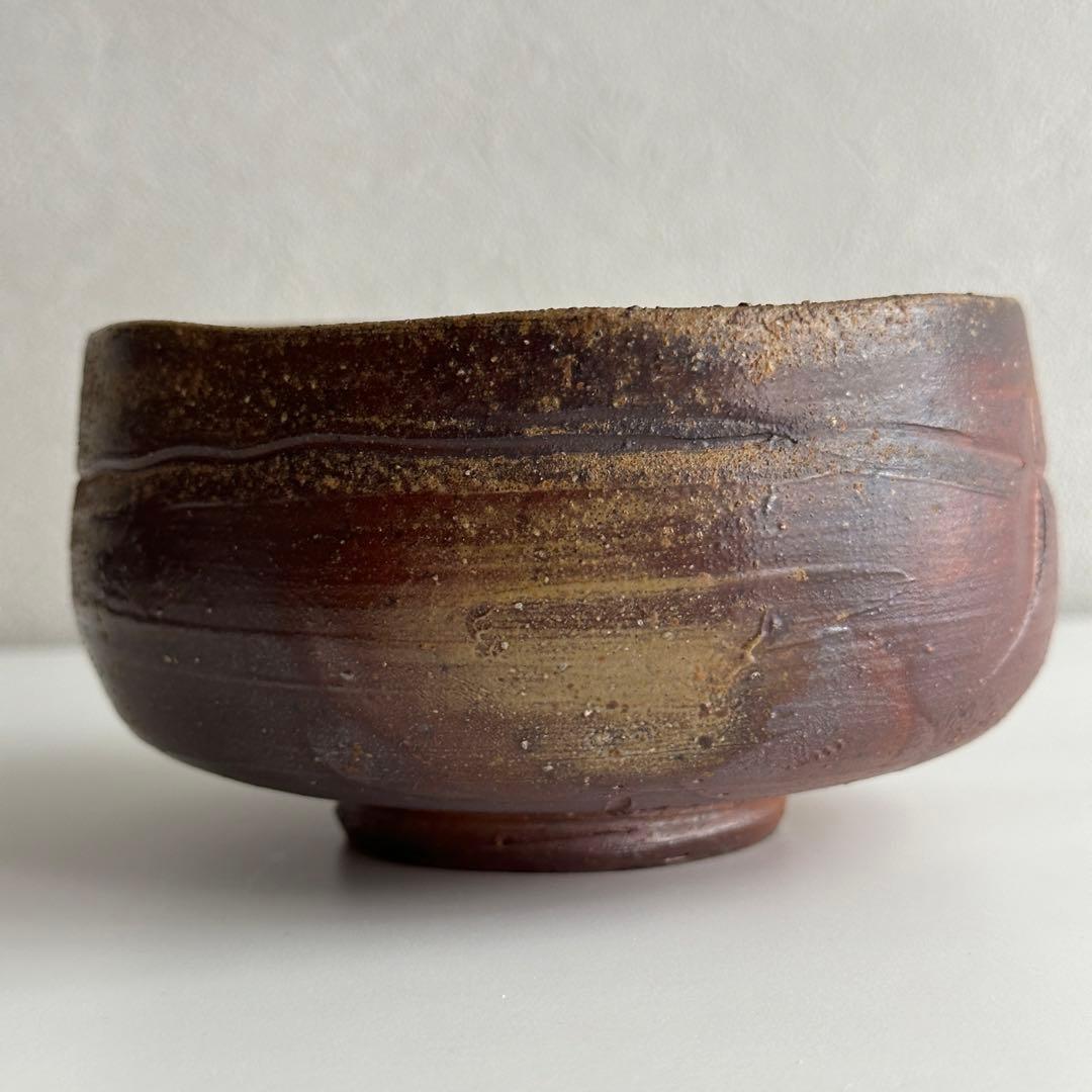 鈴木勝詞 備前 茶器 緋襷 牡丹餅 茶碗 共箱