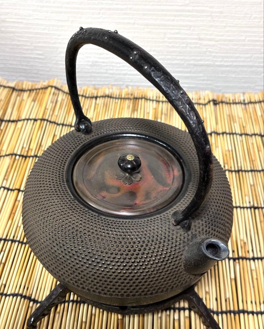 新品　敬典工房正寿堂山正造銀粒象嵌鉉銀口斑紫銅蓋１２型人間国宝　高橋 敬典作