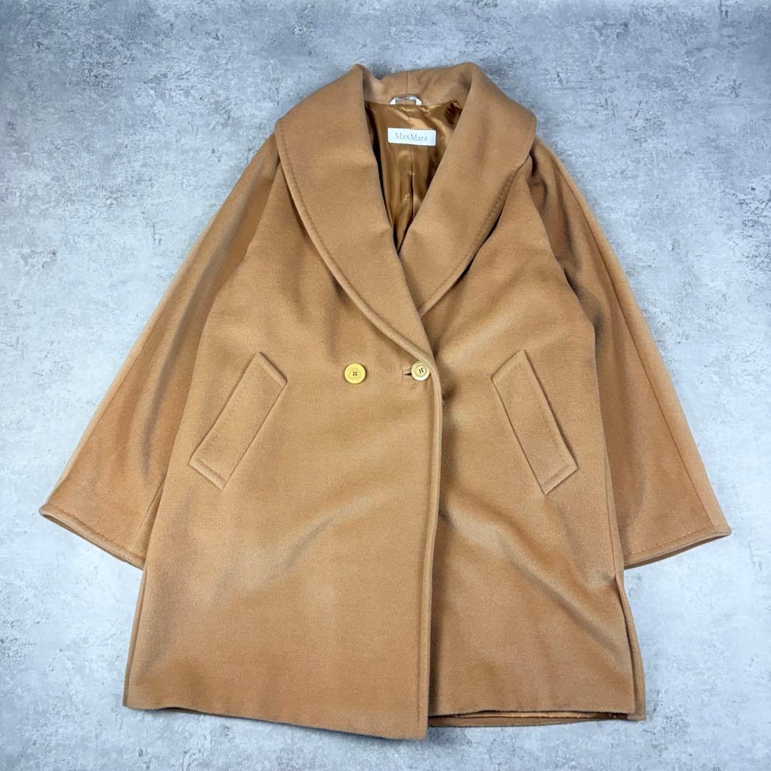 マックスマーラ　Max Mara カシミヤ　ウール　42 白タグ　コート