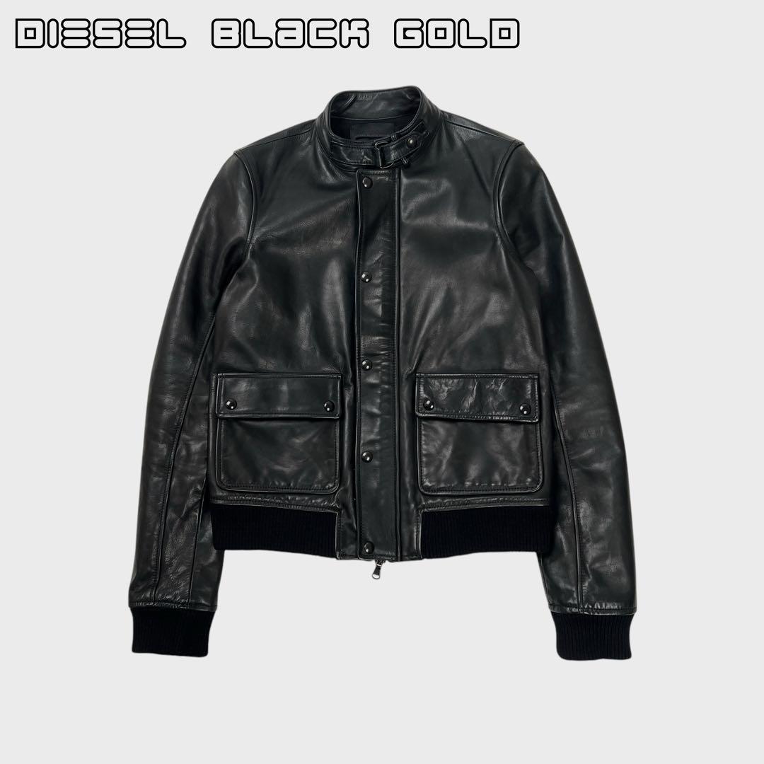 ジャケット・アウター DIESEL BLACK GOLD leather riders jacket