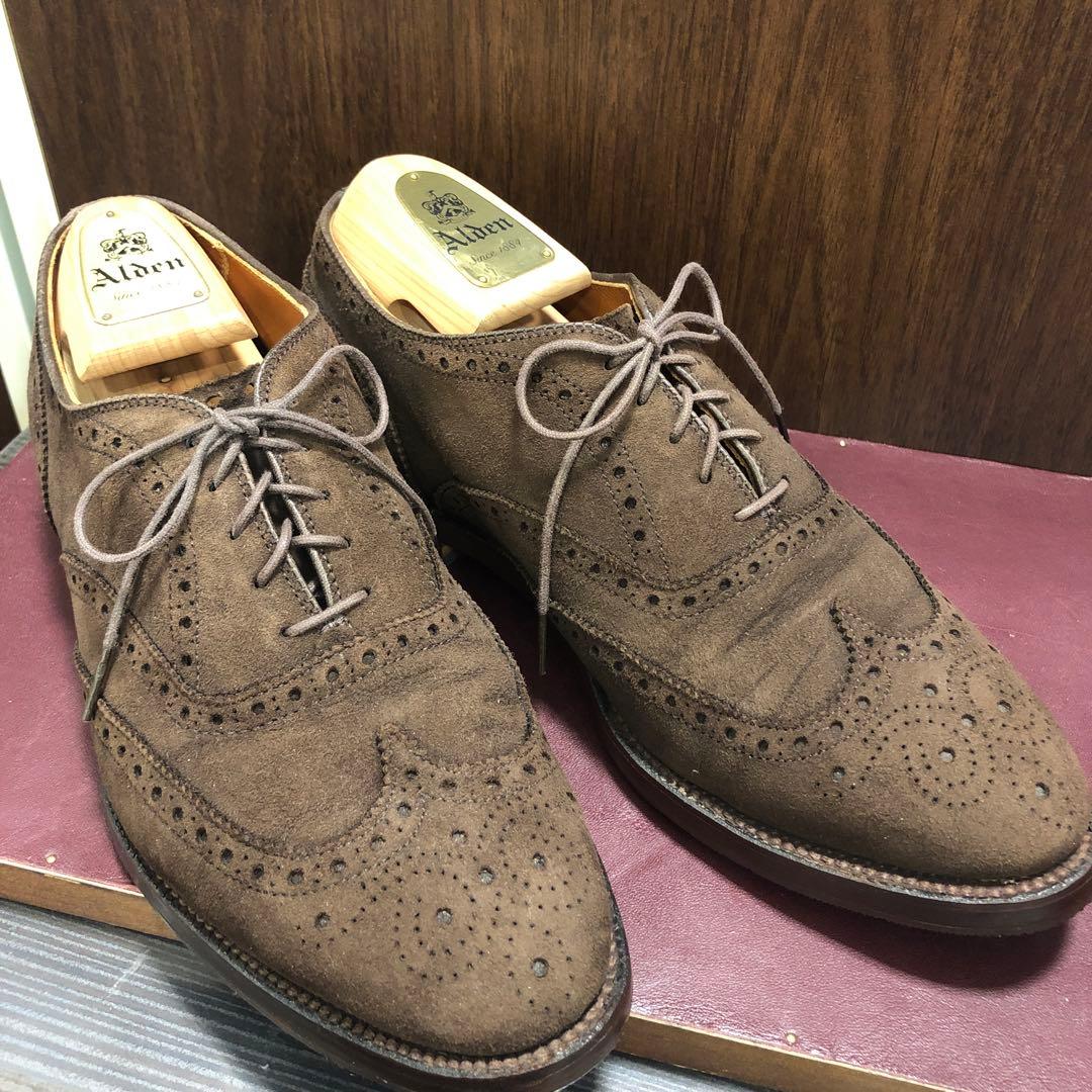 オールデン　904 スエード　ウィングチップ　7 1/2 Alden