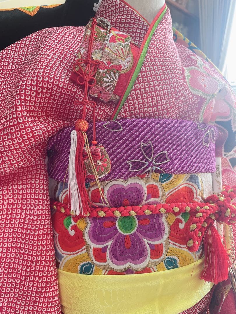 七五三7歳様総絞り柄豪華お着物フルセット