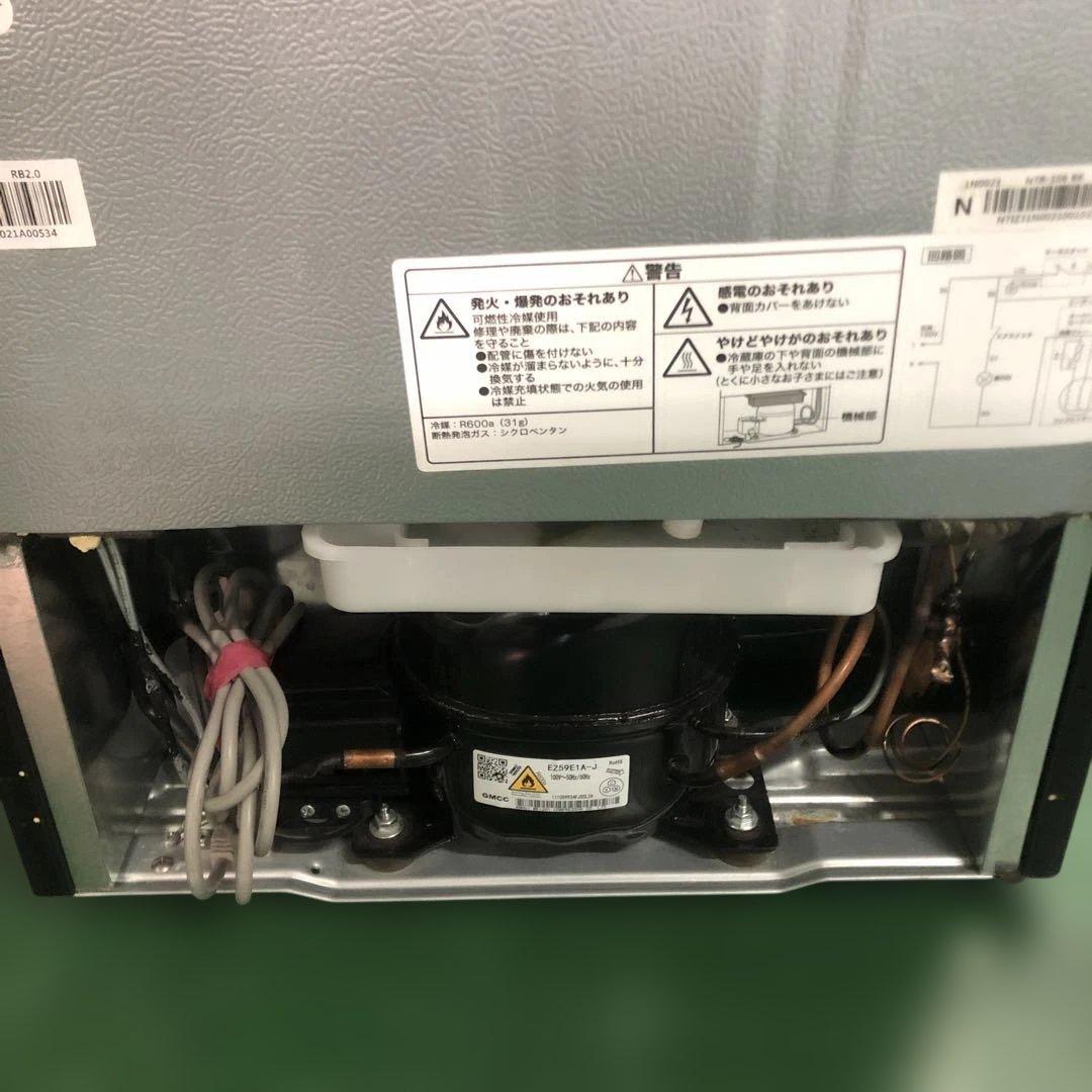 ニトリ 2ドア冷蔵庫Nグラシア NTR-106BK 106L 2021年製