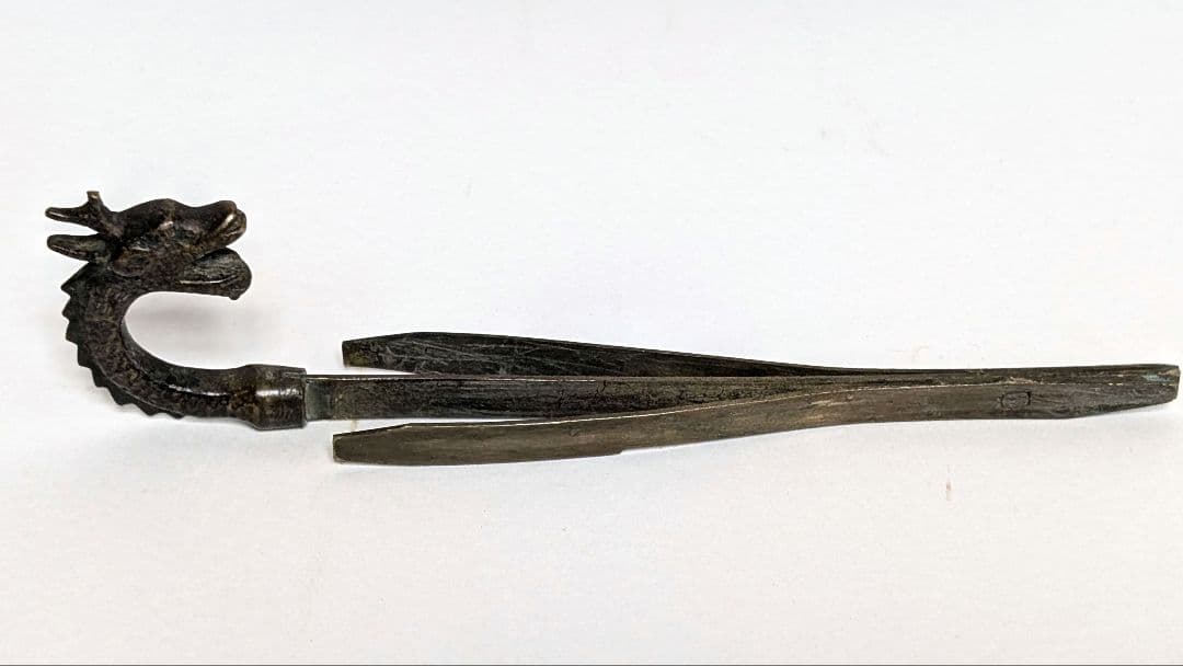 アンティーク錠前　双龍鍵　鍵　工芸品