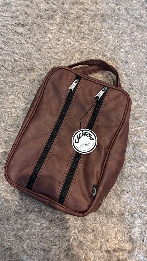 【アメリカより取寄】JONES ブラウン　シューズケース（ゴルフなど）