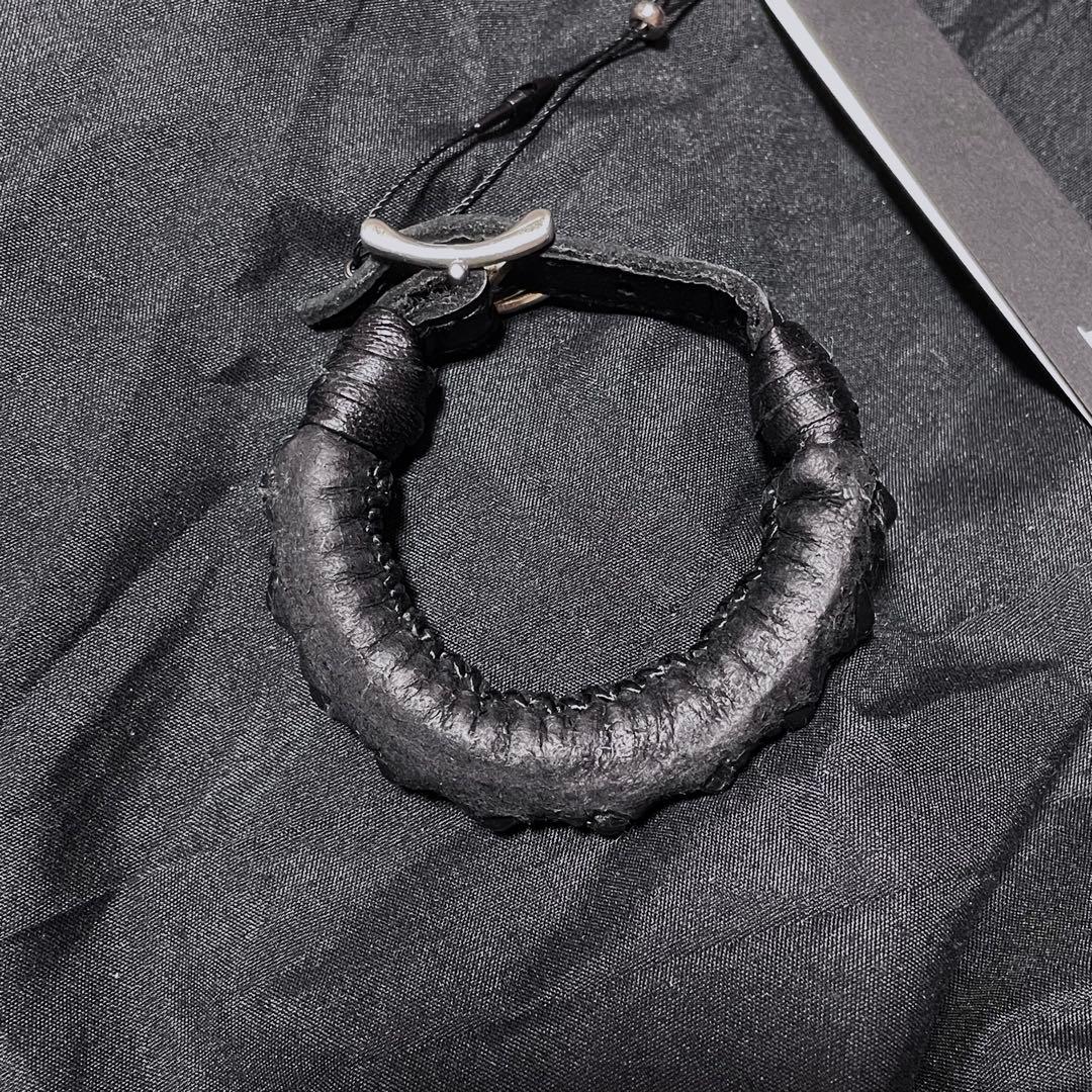 kmrii studs bracelet lgb 黒 スタッズ レザー