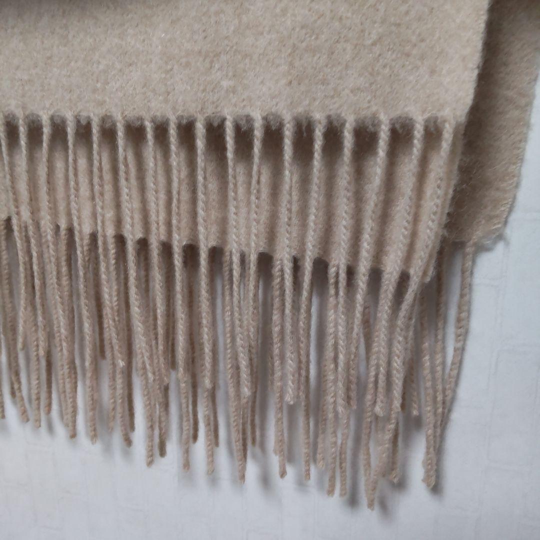 アダムエロペ　カシミヤ100%　大判ストール　マフラー　ベージュ　ひざ掛け