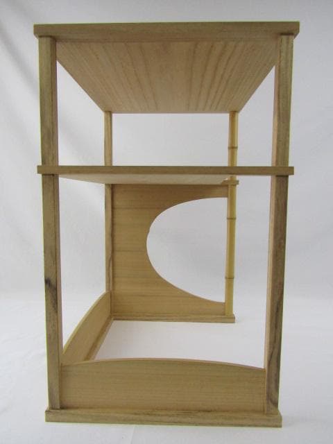 Y5-0929 ◇茶道具 裏千家 圓能斎好 猿臂棚 組立済品◇