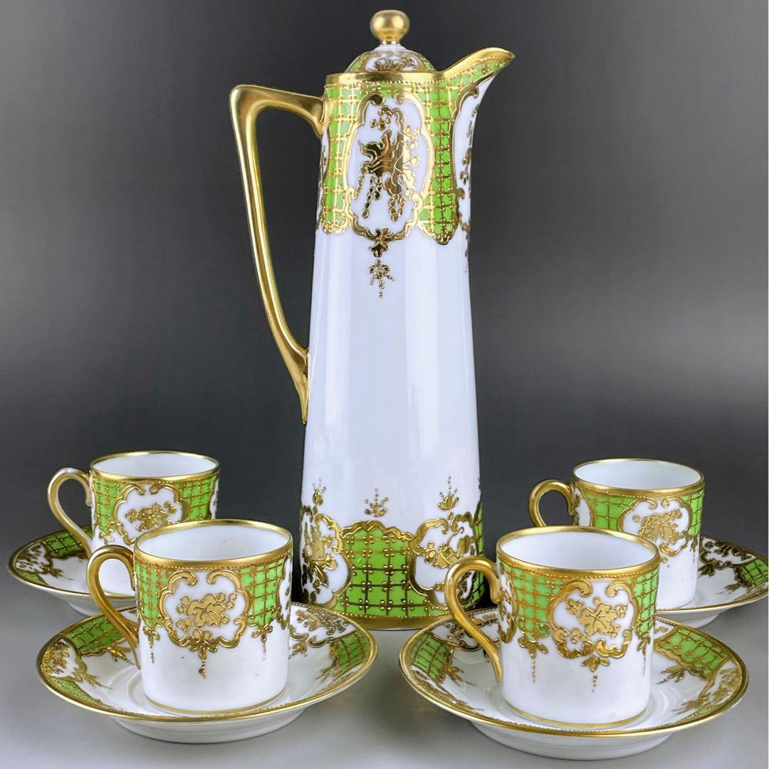 オールドノリタケ ティーセット 25.4㎝ チョコレートポット カップ＆ソーサー