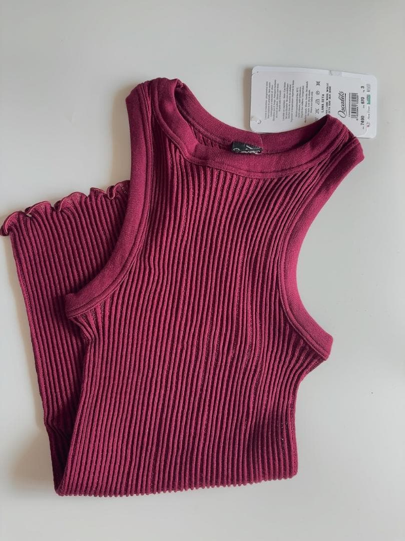 M（３）☆Oscalitoオスカリート　ノースリーブトップ　　シルク混　ウール