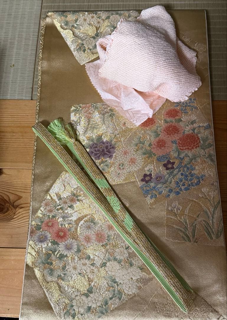 訪問着フルセット　籠　牡丹　四季の花　錦彩