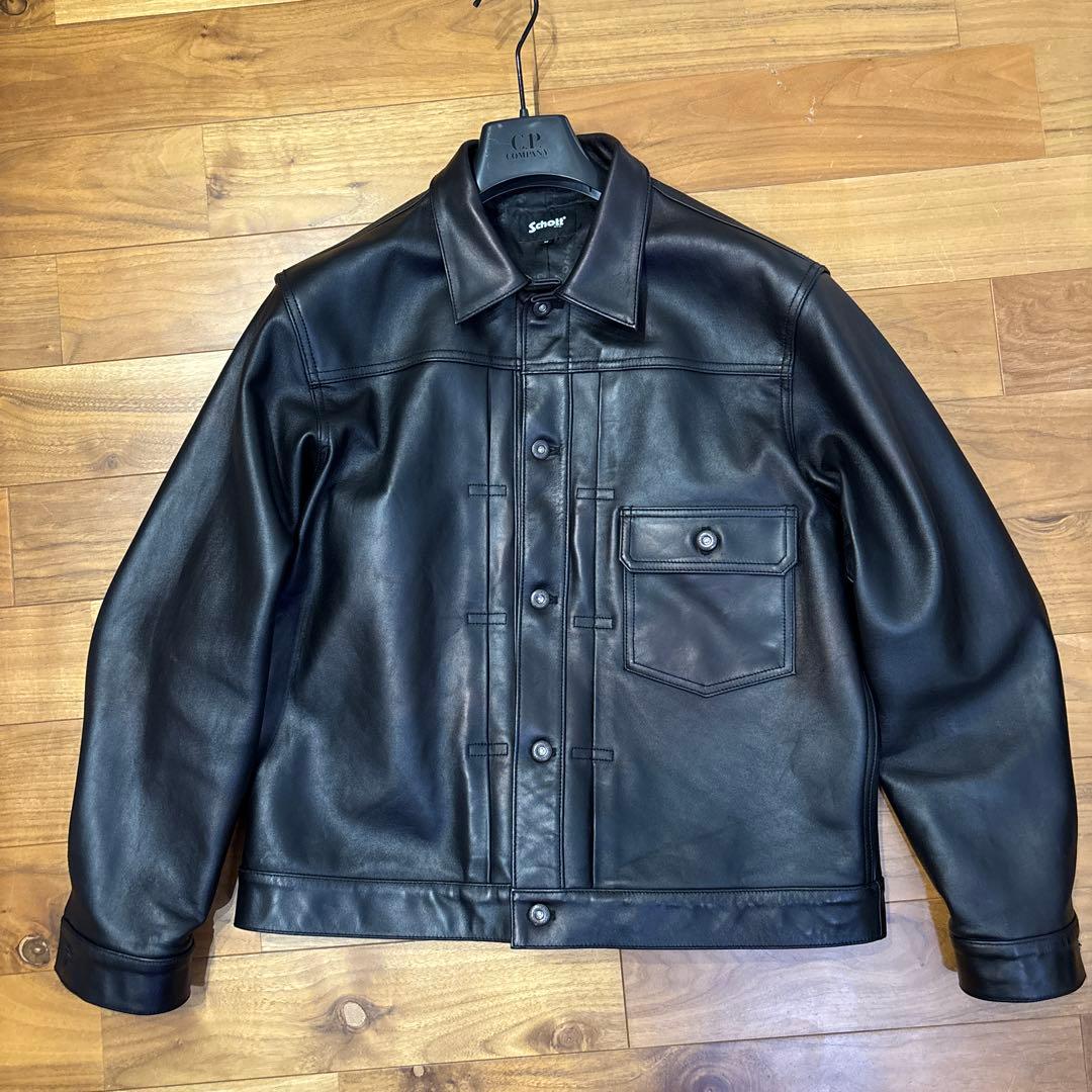 Schott ショット シープレザー 1st トラッカージャケット Mサイズ