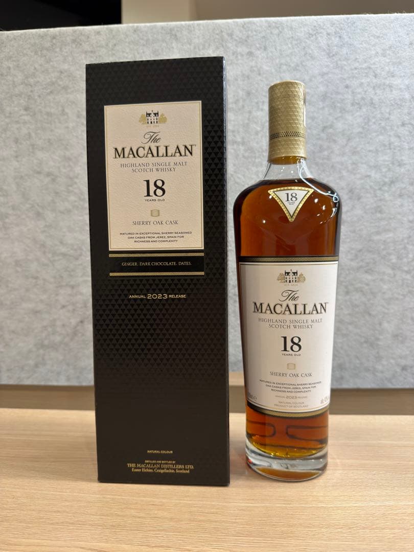 The Macallan 18年 シェリーオーク 700ml 2023リリース