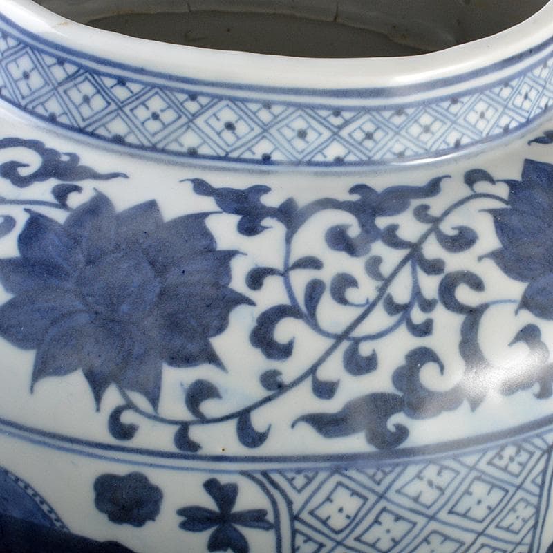 中国　青花　花卉魚藻文瓶　壷　C　R5596C