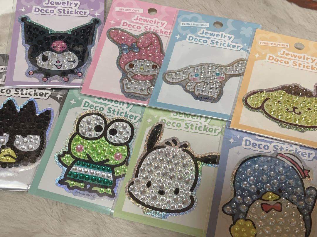 【組み合わせ購入・バラ売り可能】サンリオ ジュエリーデコステッカー 8種類