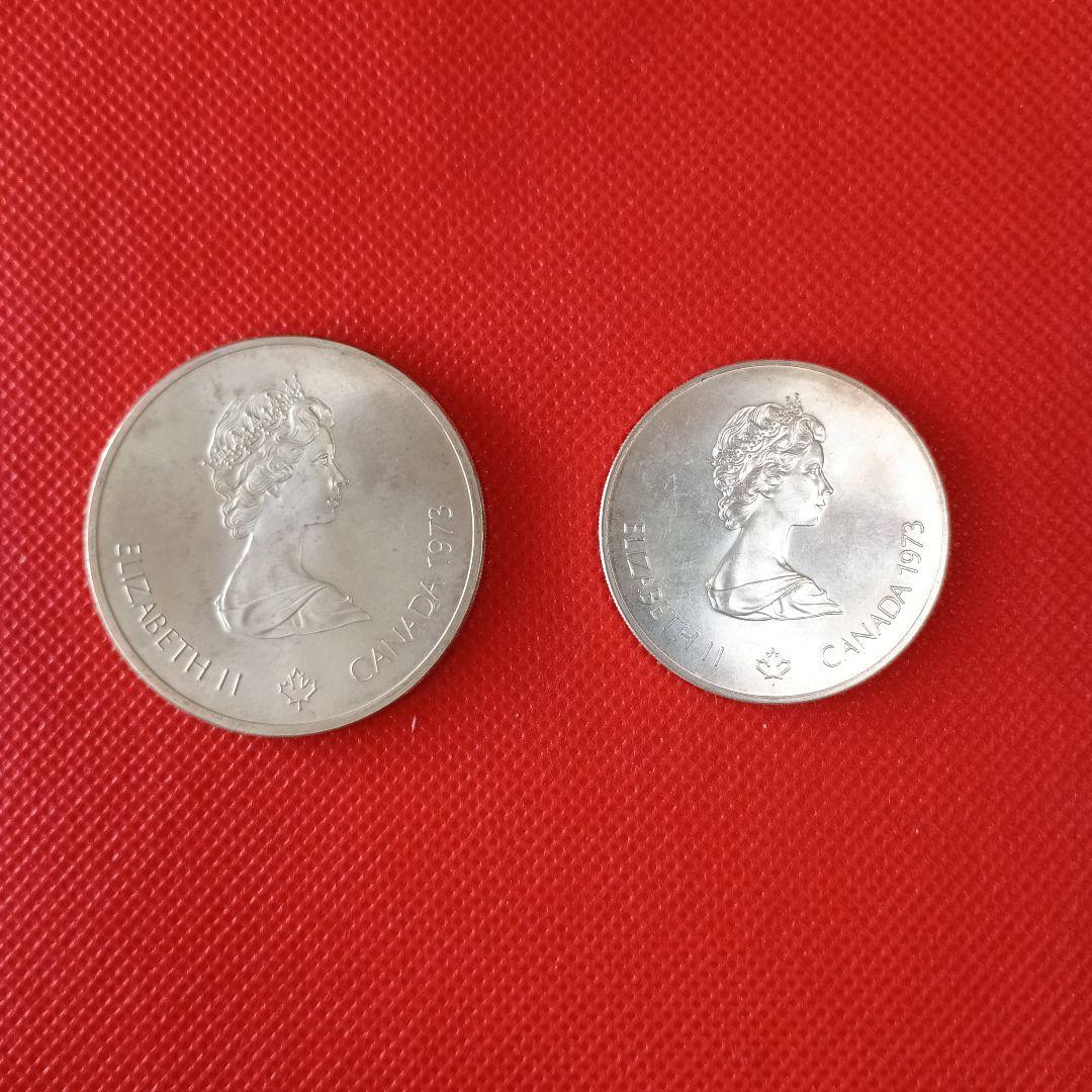 1973年カナダ　モントリオールオリンピック記念銀貨（2枚）