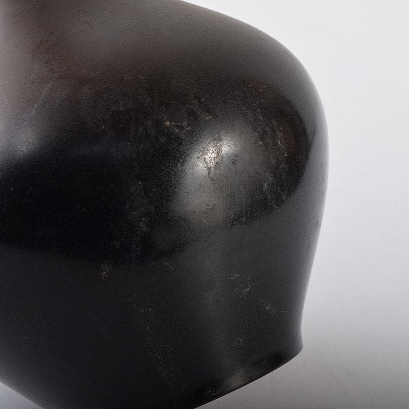 茶道具　金工師　一ノ瀬宗辰造　唐銅　下蕪花入　共箱　C　8178