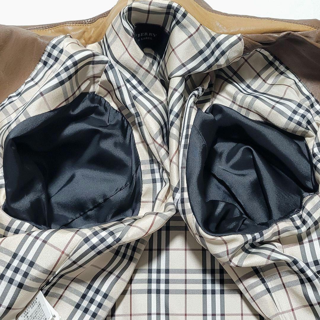 【デゼニマン】さん専用✨バーバリー　レザージャケット パッチワーク ノバチェック