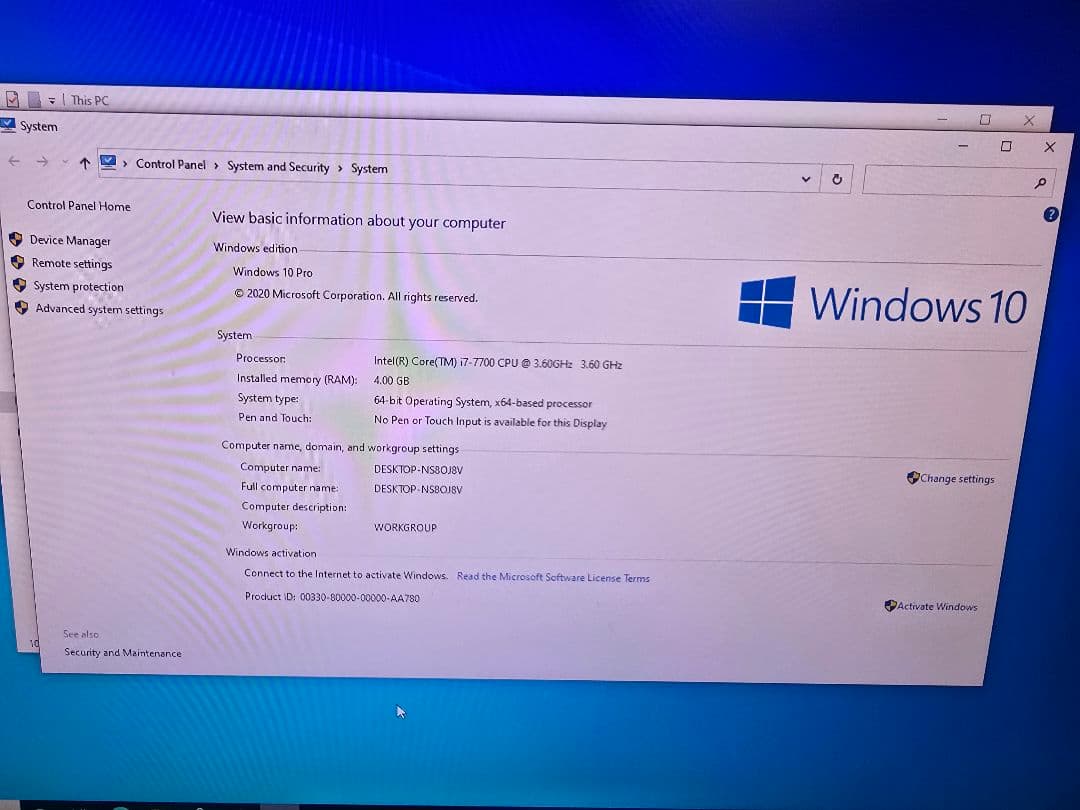 G-GEAR MINI i7-7700 ８GB GTX 1070