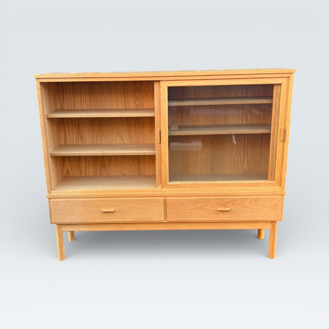 【最終価格】レグナテック 天然木 キャビネット 飾り棚 サイドボード 幅150